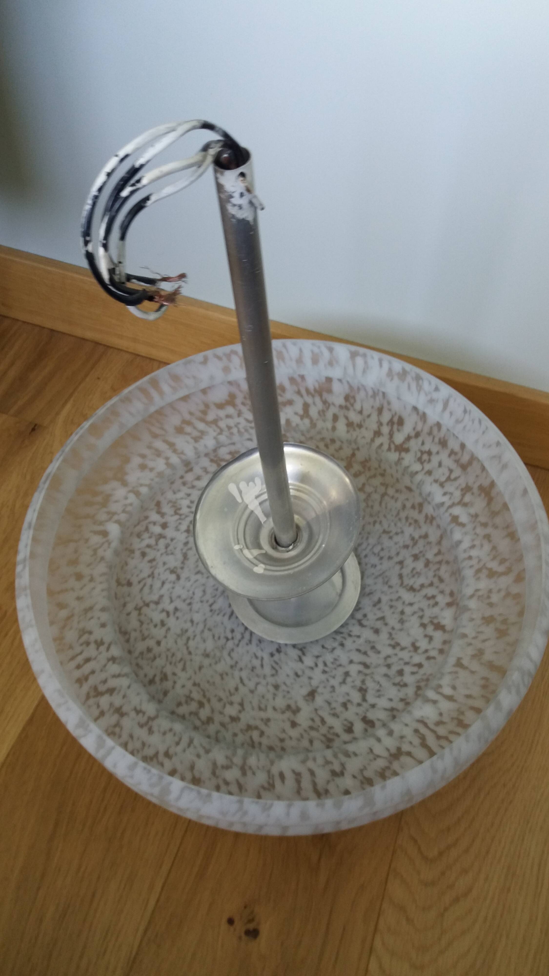 Art Deco glass globe pendant from Clichy