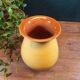 Vintage mustard yellow stoneware vase