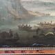 Oil on canvas "Seascape and Mountains" 19th century