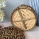 Boho chic Chinese Bamboo Bamboo Braided Basket - Bakul Siah