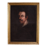 Antique Spanish painting portrait of a gentleman from the 18th century