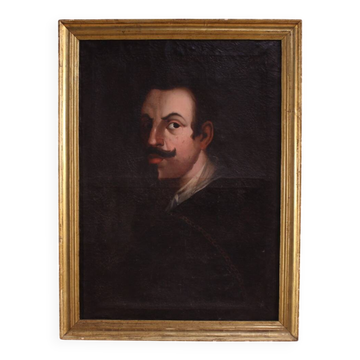 Portrait antique espagnol d'un gentleman du XVIIIe siècle.