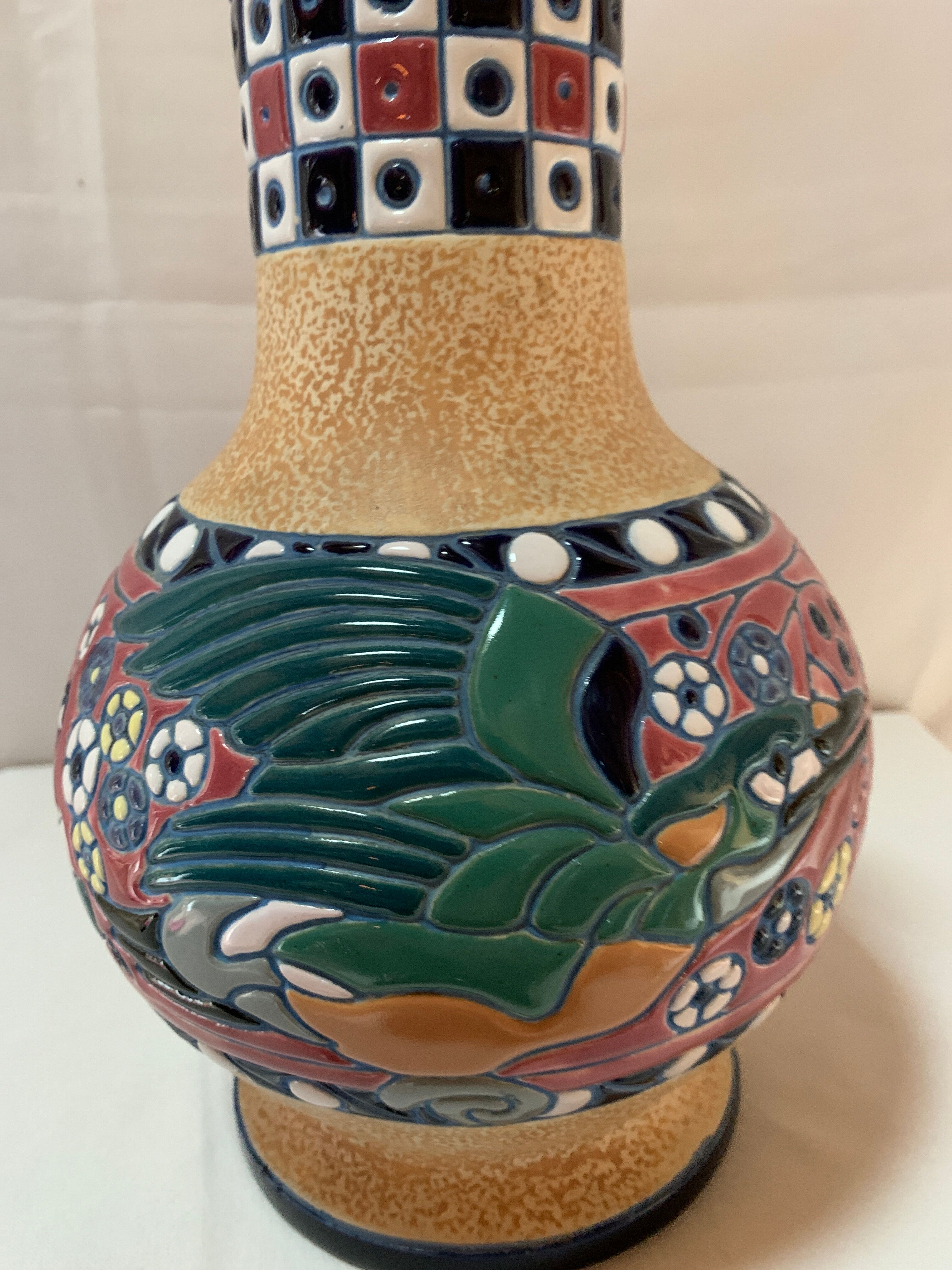 Enamelled vase