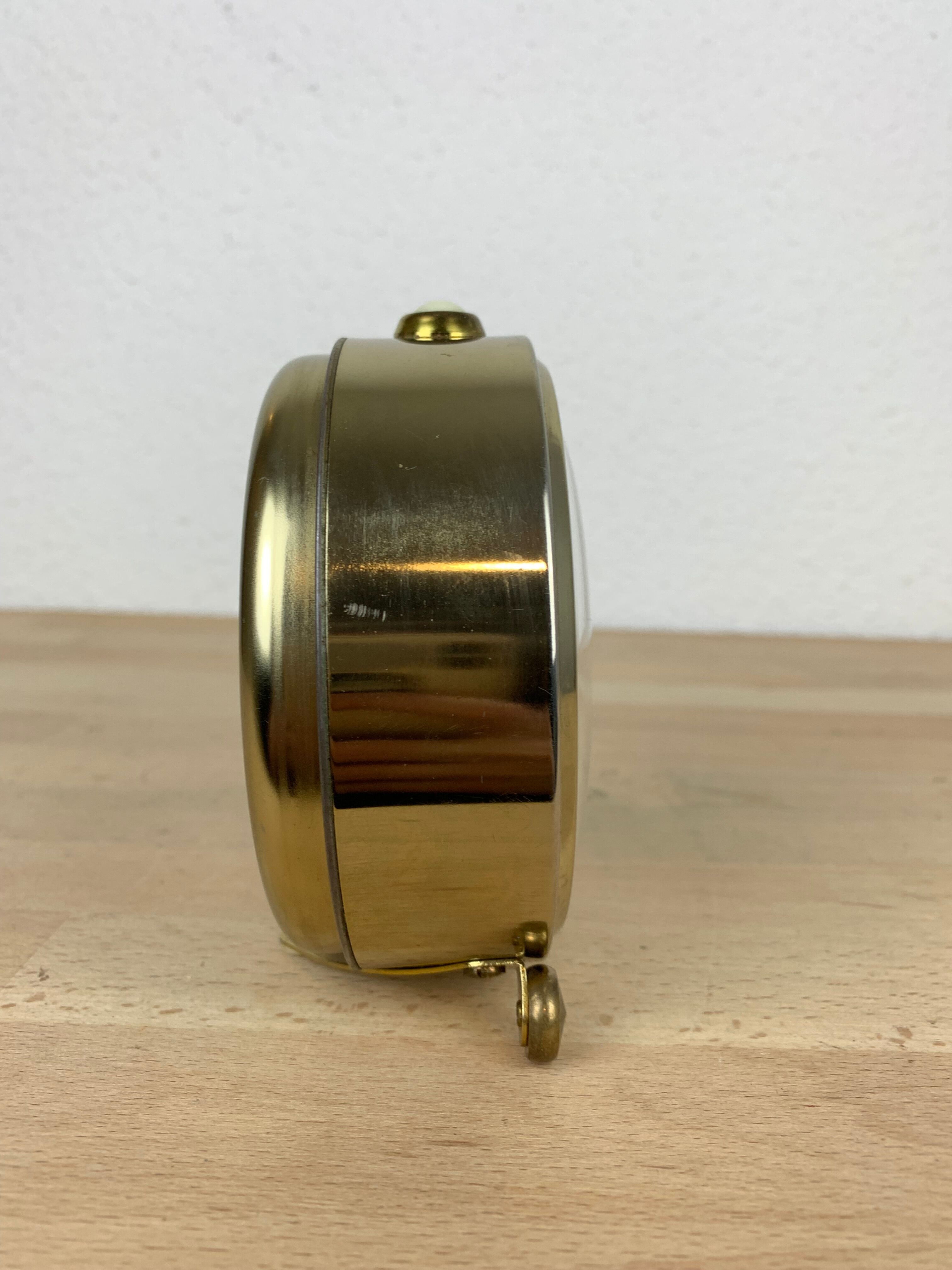 Clock alarm clock Jaz gold metal