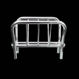 Vintage chrome metal magazine rack