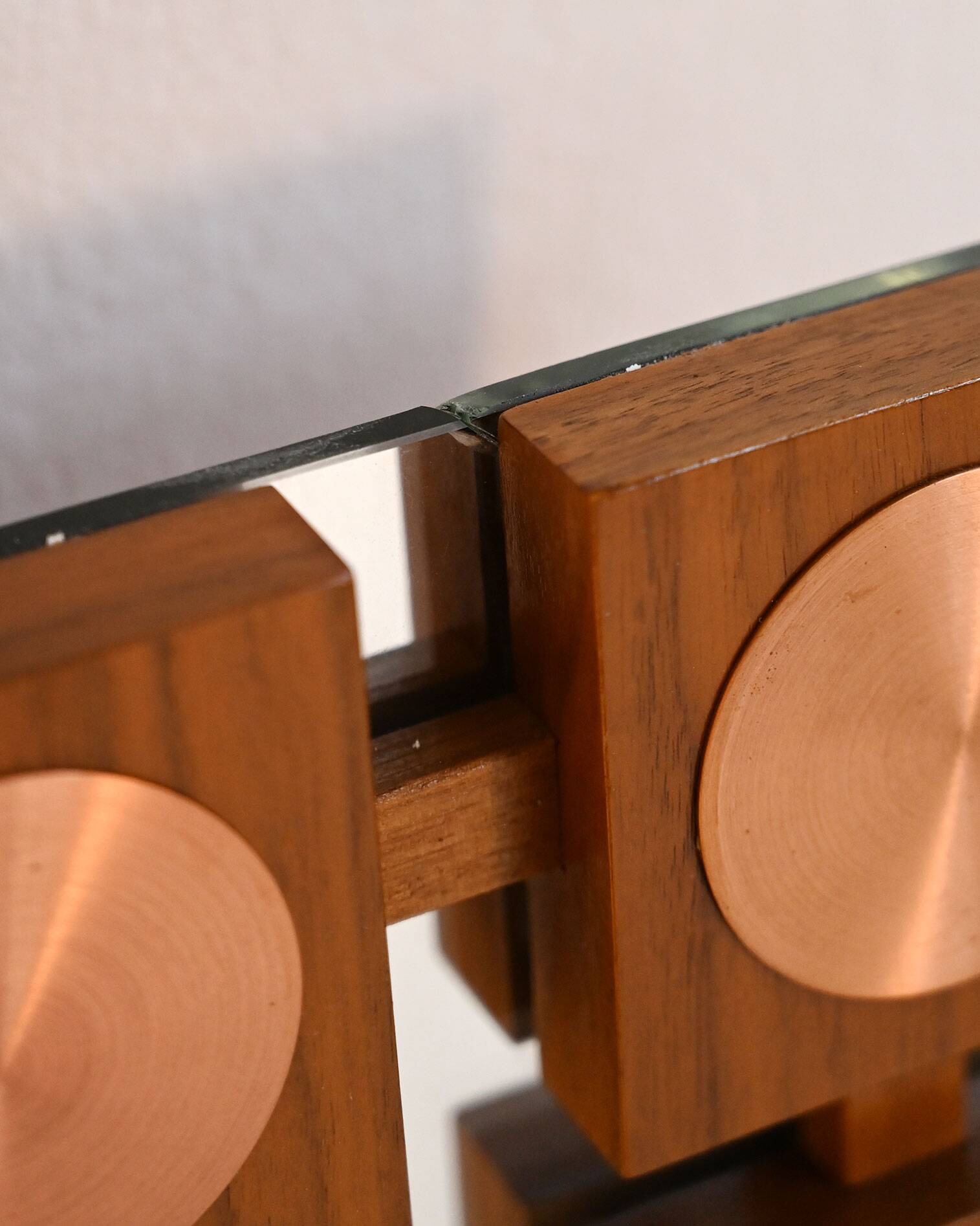 Swedish mirror by Lars-Göran Nilsson for Glas & Trä Hovmantorp, 1970s
