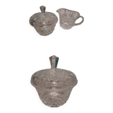 Sugar bowl and crystal milk jug Candy bottle