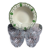 Set of 5 crystal cups