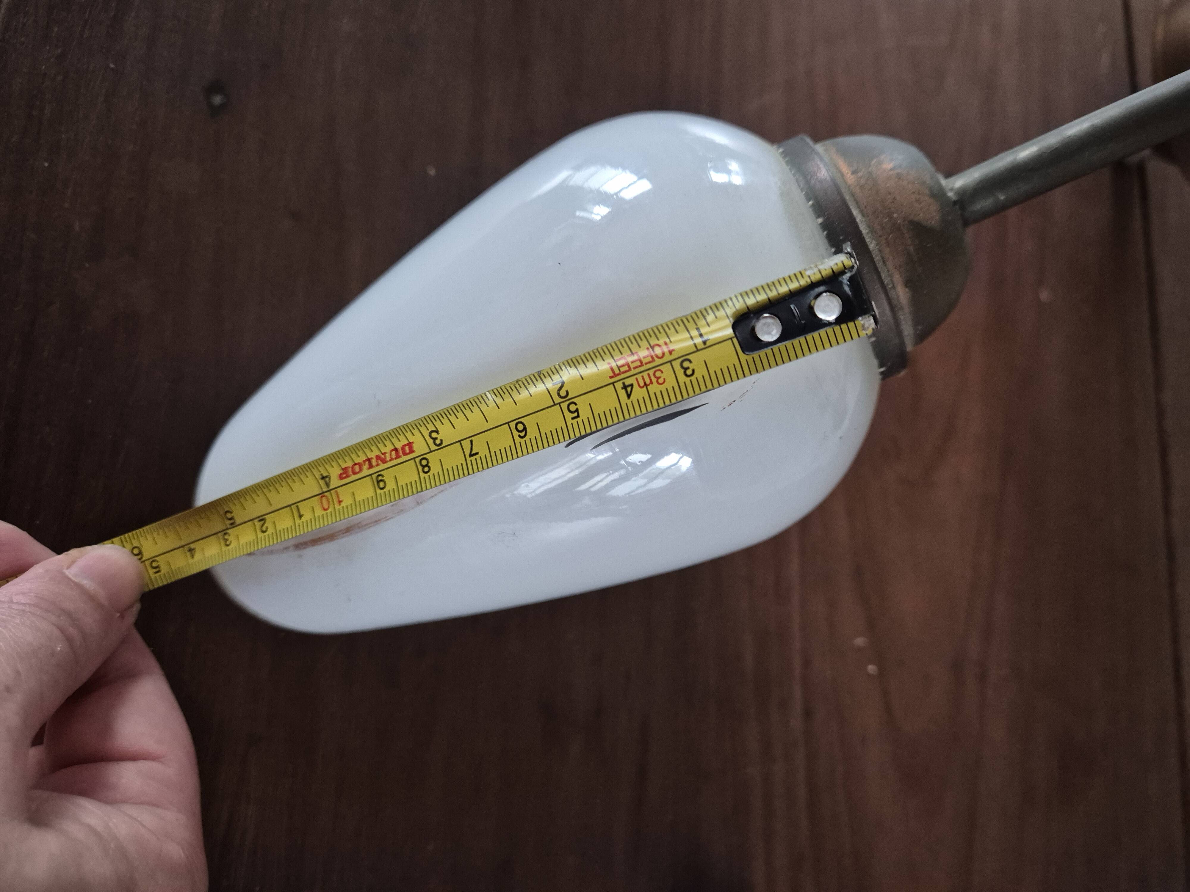 vintage pendant light from the 50s, brass and metal, tulip diffuser