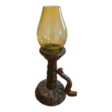 Vintage wooden candle holder