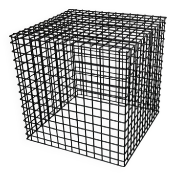 Table d'appoint cubiste moderniste en acier, années 1980