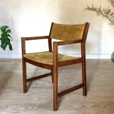Vintage Danish armchair by Borge Mogensen yellow velvet