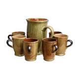 Glazed terracotta orangeade service