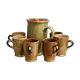 Glazed terracotta orangeade service
