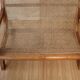 Solid wood bench and caning