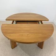 Vintage extendable round table in the spirit of Atelier Chauvin S.A. – 1970s