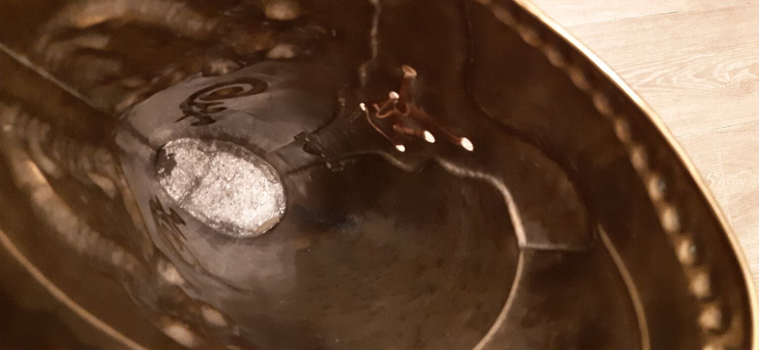 Brass boot umbrella stand