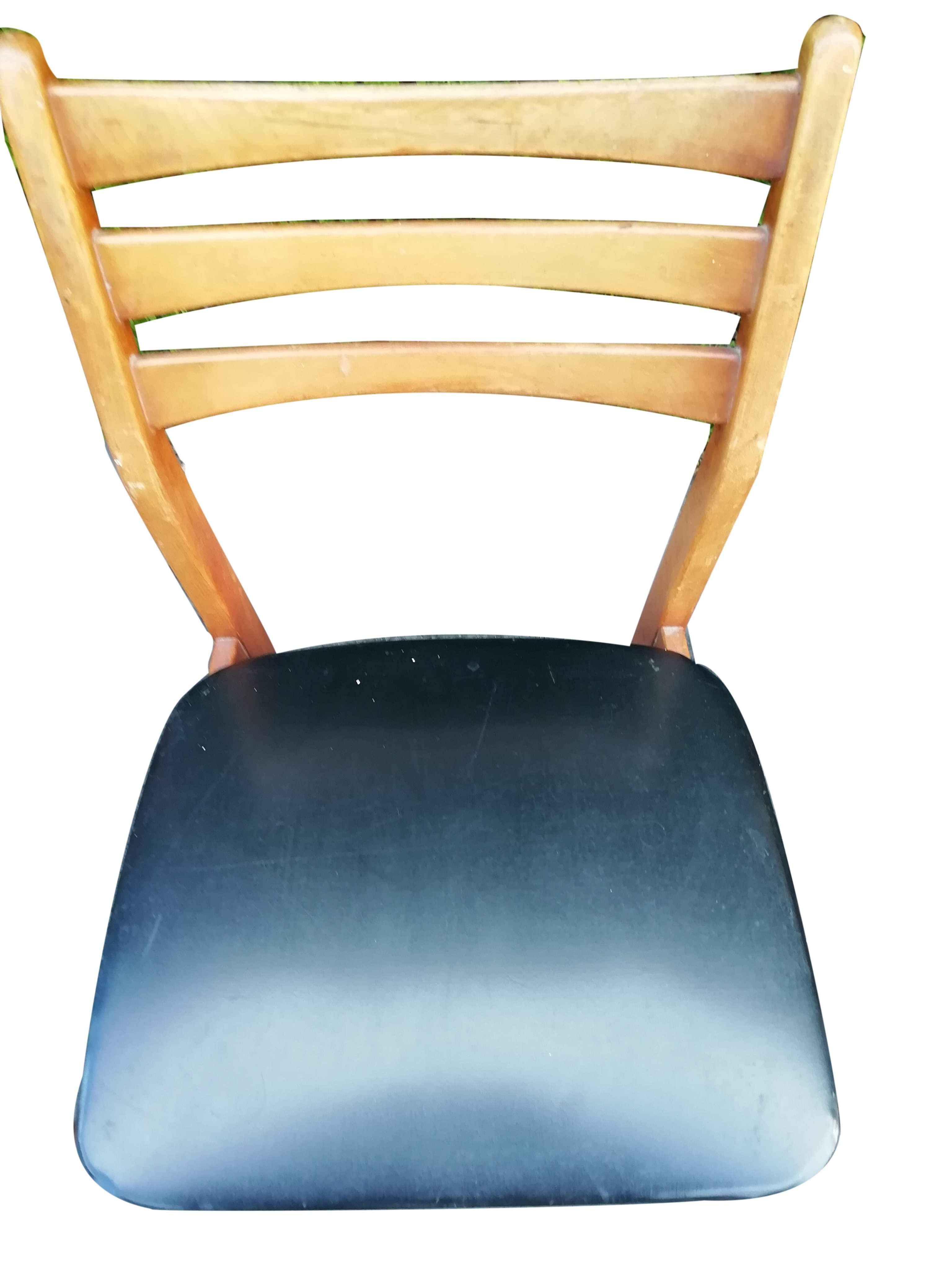 Lot de 4 chaises scandinave vintage 1960