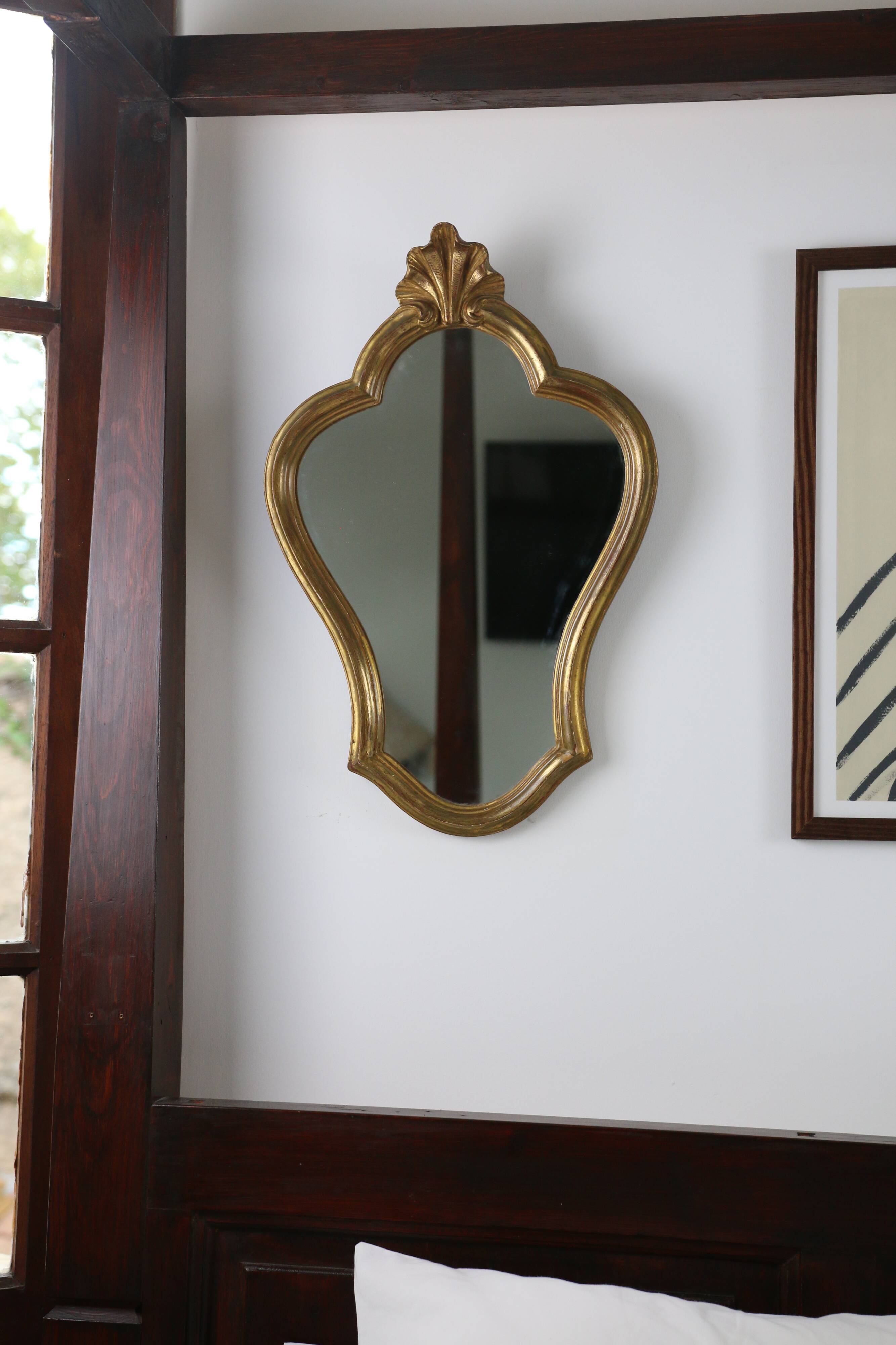 Antique Louis XV gilded wood mirror