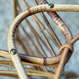 Vintage rattan magazine holder