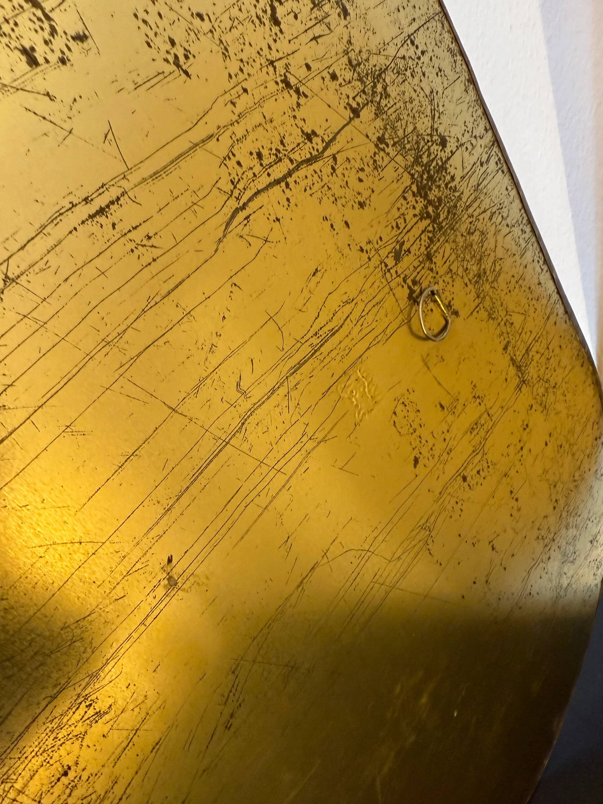 Antique gilded brass mirror (Egyptian craftsmanship)
