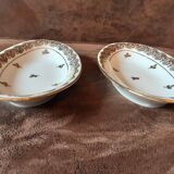 Set of 2 Limoges Porcelain butter dishes.