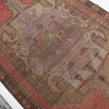 5x11 Rug For Living Room Red Brown Turkish Vintage Rug 150x338Cm