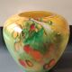 Ovoid-shaped vase, in blown art glass. Speckled inclusions