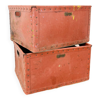 Trafitol cardboard factory storage boxes Set of two