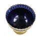 Art Nouveau sugar bowl, brass, cobalt glass, Sweden, early 20th century
