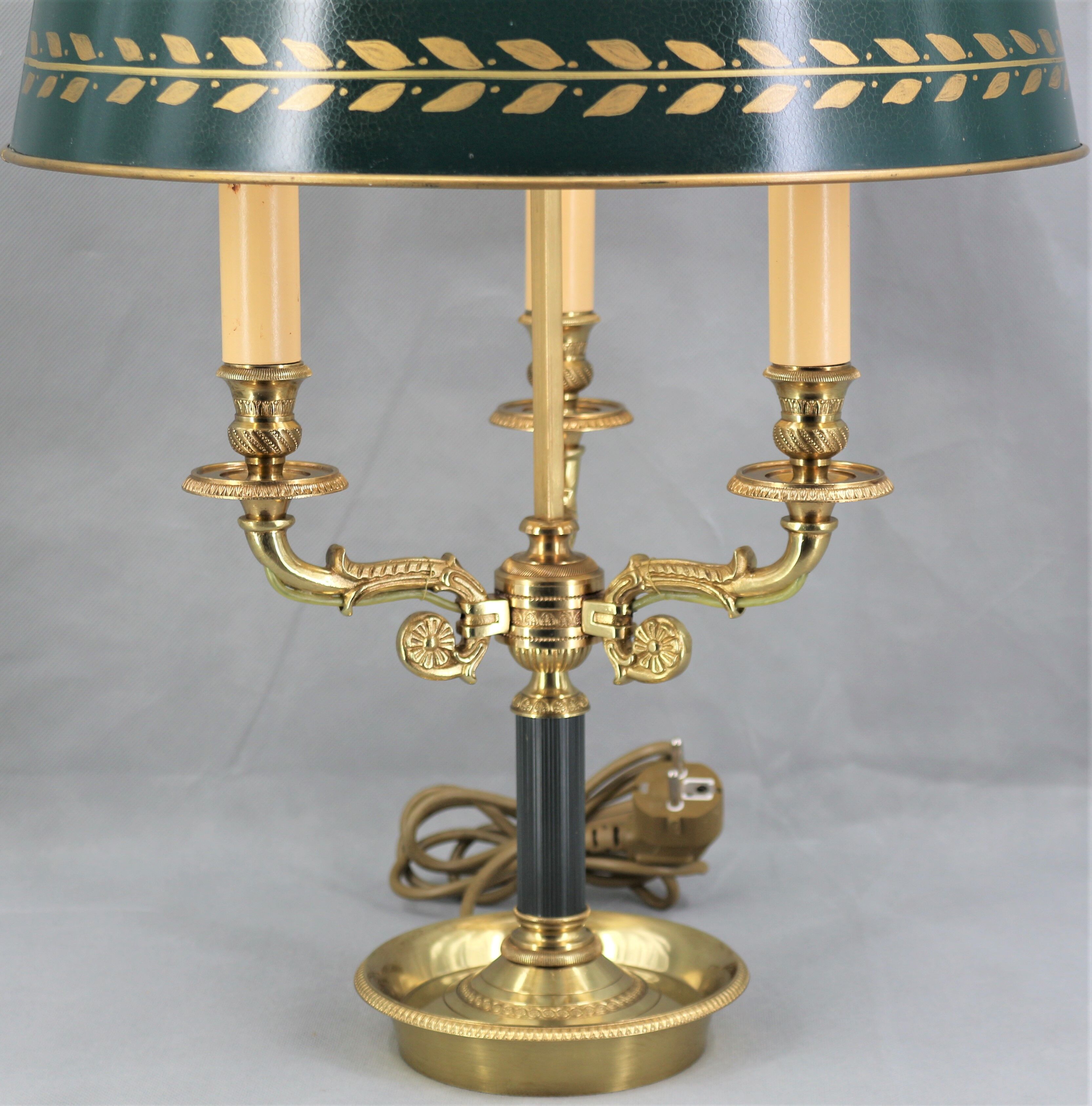 Solid bronze hot water bottle lamp empire style "Lucien Gau"