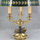 Solid bronze hot water bottle lamp empire style "Lucien Gau"