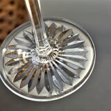 Baccarat crystal wine glass model Burgos cobalt blue