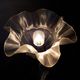 Bronze bedside lamp and its opaque tulip and art nouveau 1900