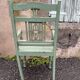 Chaise indienne en bois laqué vert