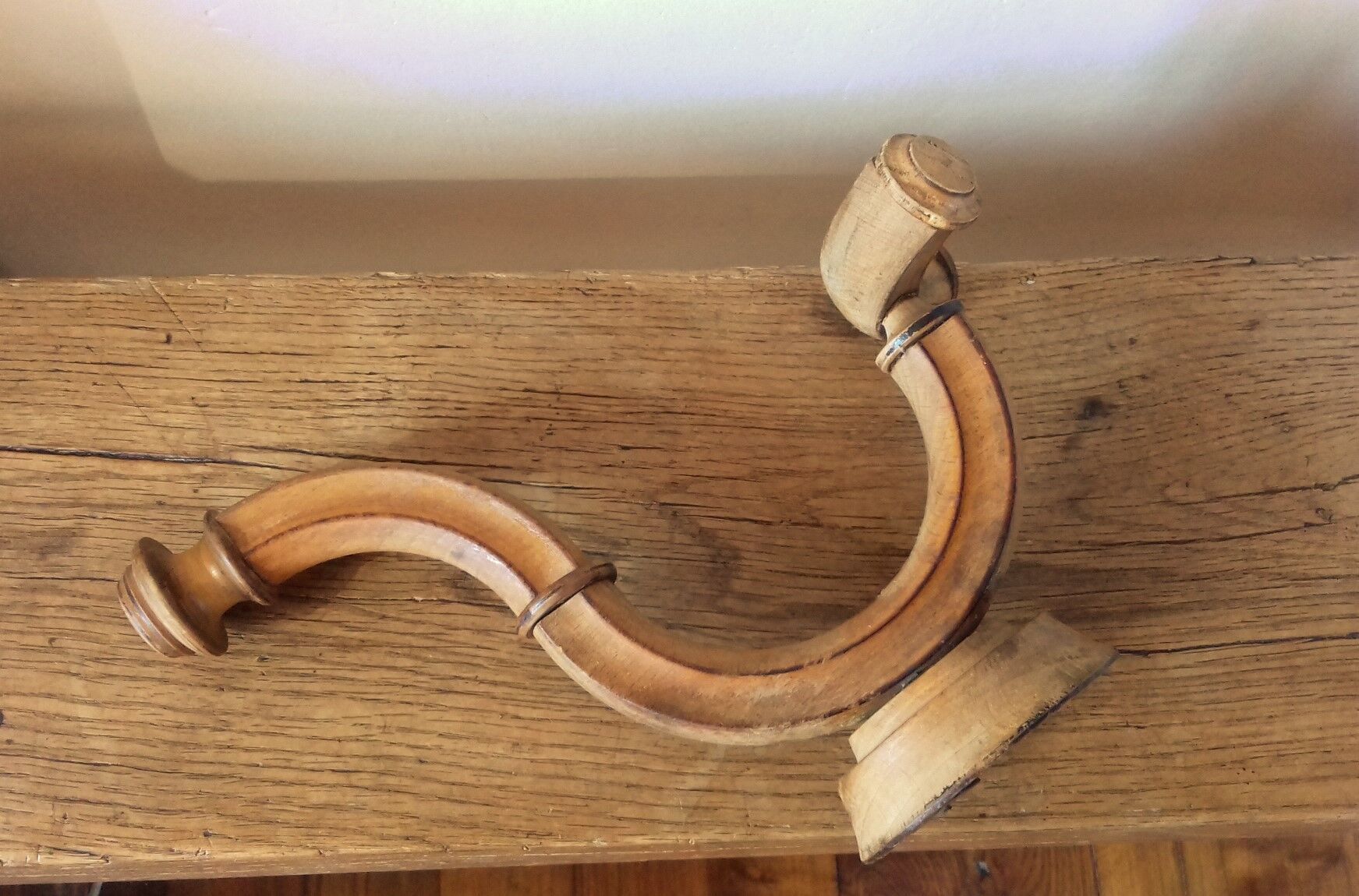 Coat holder vintage light wood