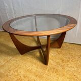 Mid Century Retro Vintage Teak Round Astro Coffee Table by GPlan 1960
