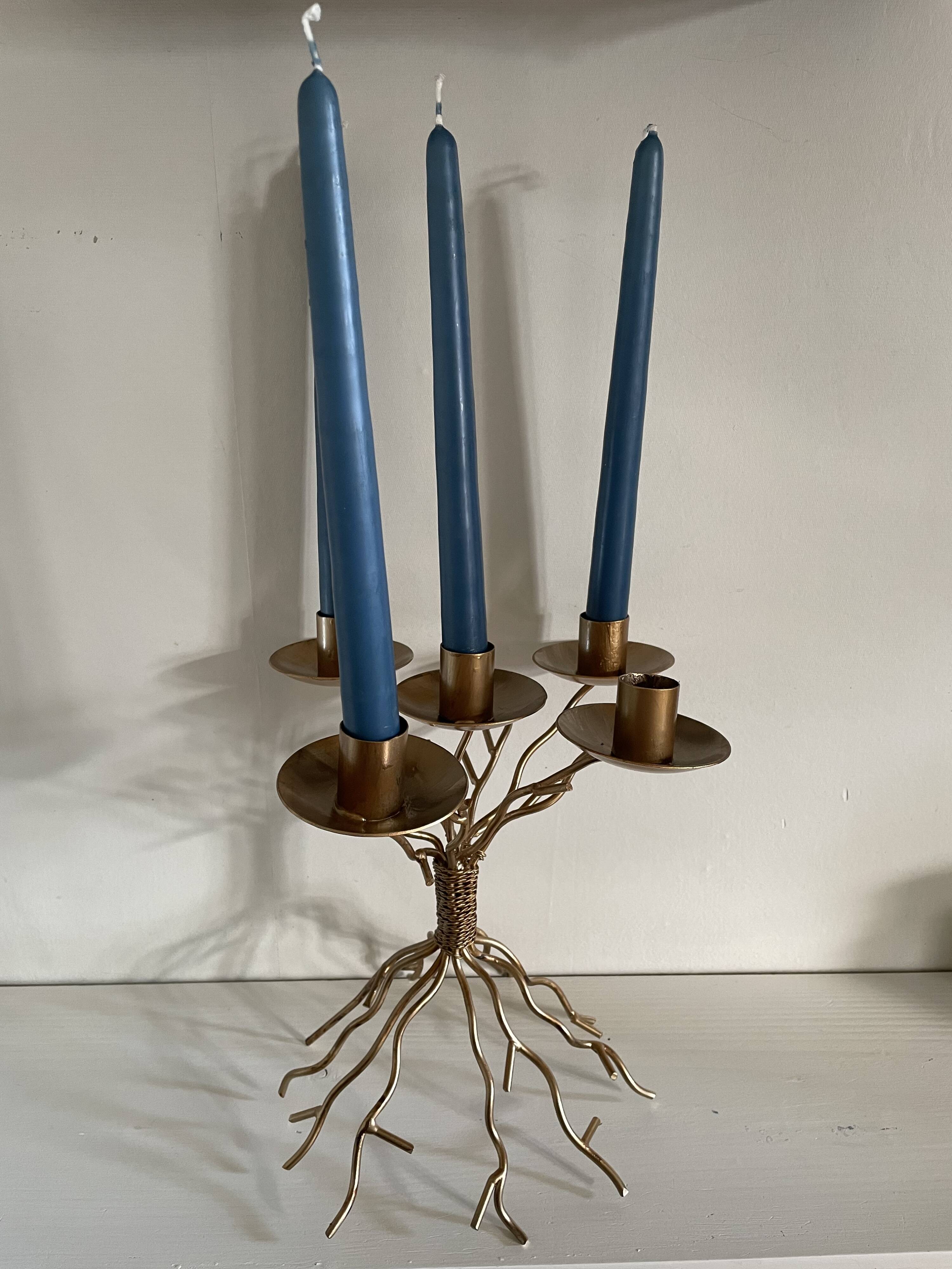 Golden candle holder