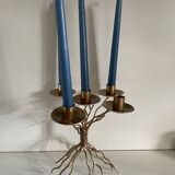 Golden candle holder