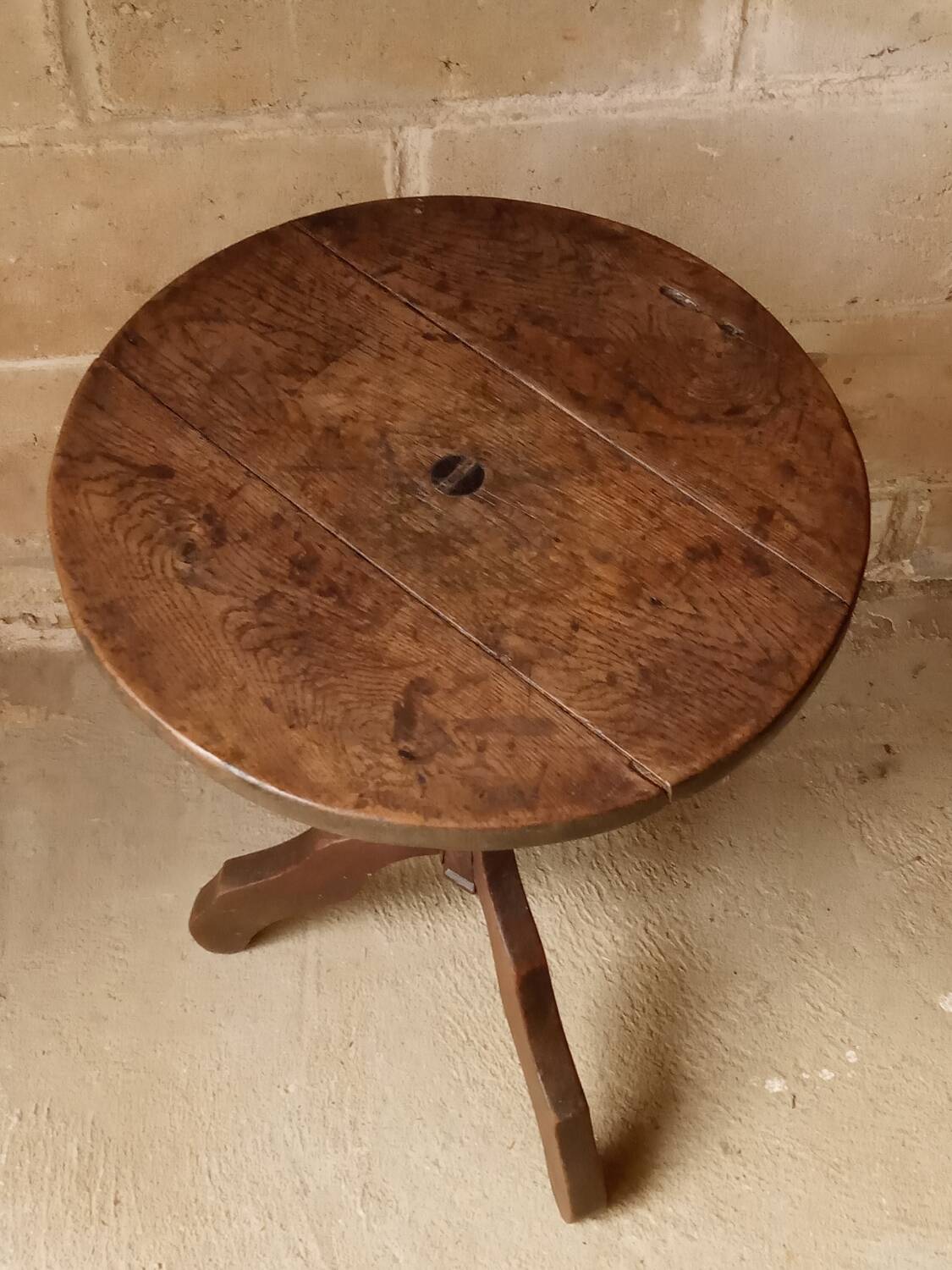 19th century oak pedestal table