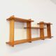 Vintage pine wall shelf in Maison Regain style from the 80s
