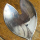 Bamboo-style serving cutlery in silver-plated metal