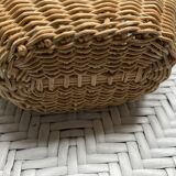 Wicker-sheathed glass bottle