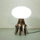Vintage lampshade with handmade sculptural base