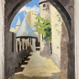 Huile sur panneau vintage