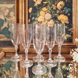 6 crystal flutes
