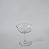 Magnificent set of 6 mismatched crystal champagne glasses 1930-1950 11 x 9 cm. In excellent condition