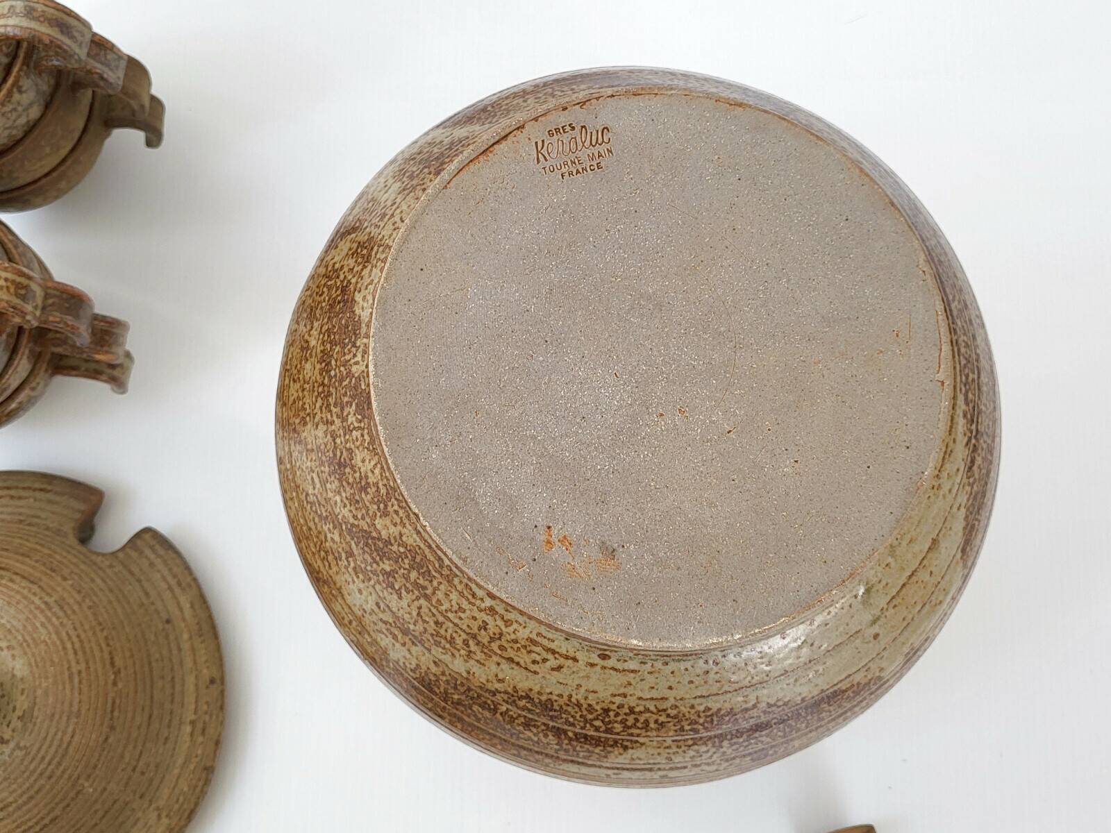 SERVICE A PUNCH/ SANGRIA VINTAGE 1970 IN STONEWARE KERALUC 70S 1970S 1970S