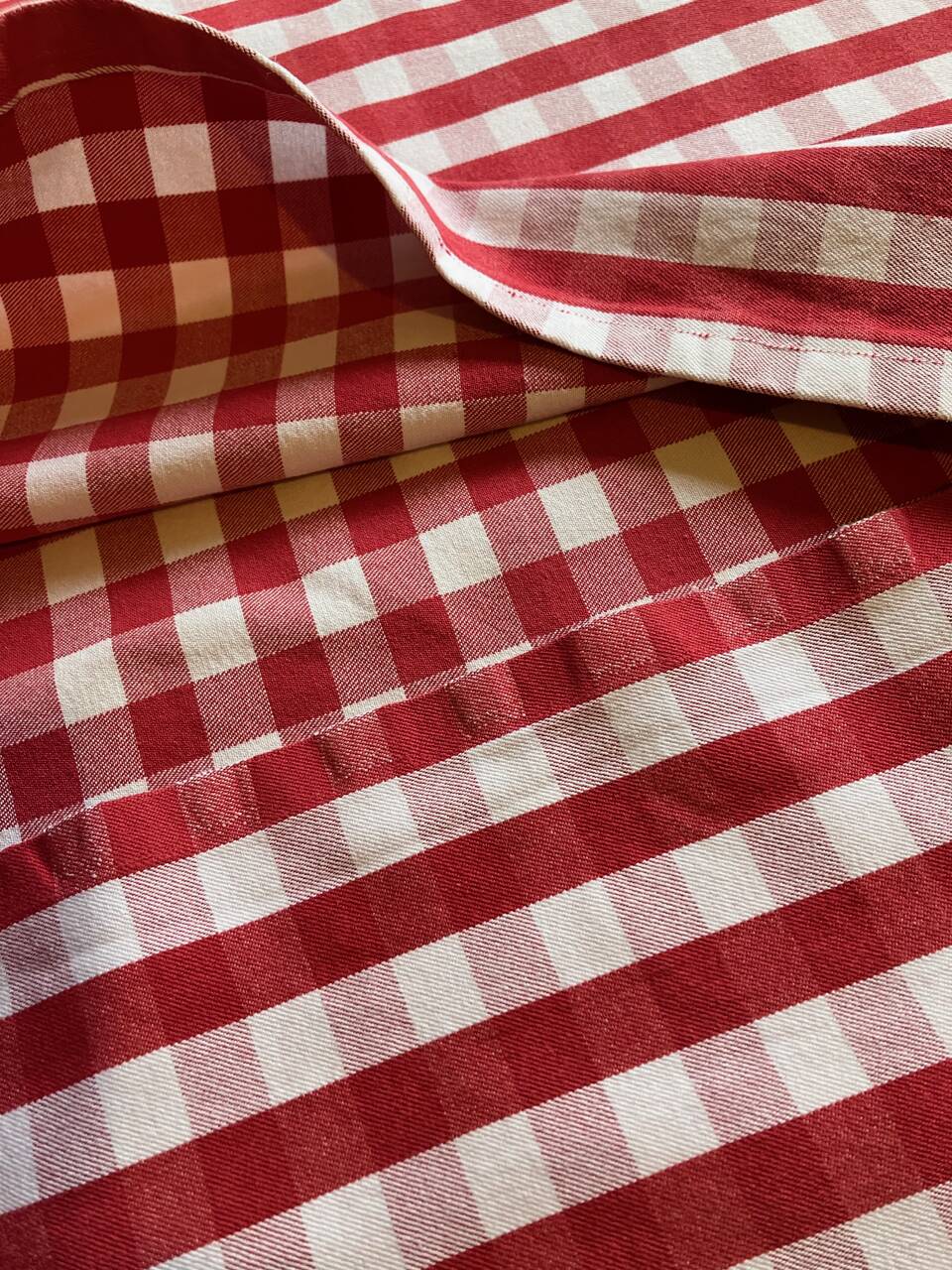 Housse de coussin tissu Vichy