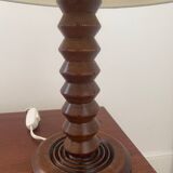 Modernist turned wooden lamp